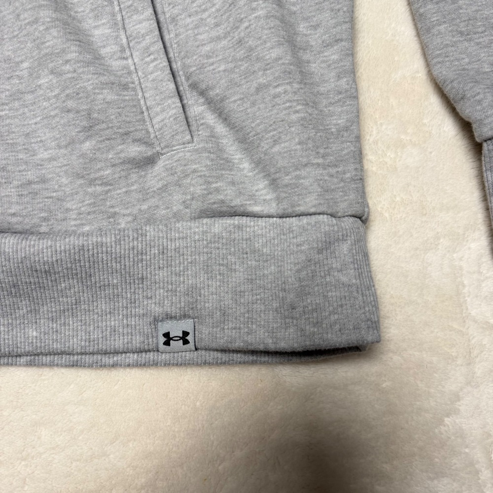 Under Armour Mens Project Rock Hoodie Size XL Gray Loose Fit Blood Sweat Respect - Picture 8 of 16